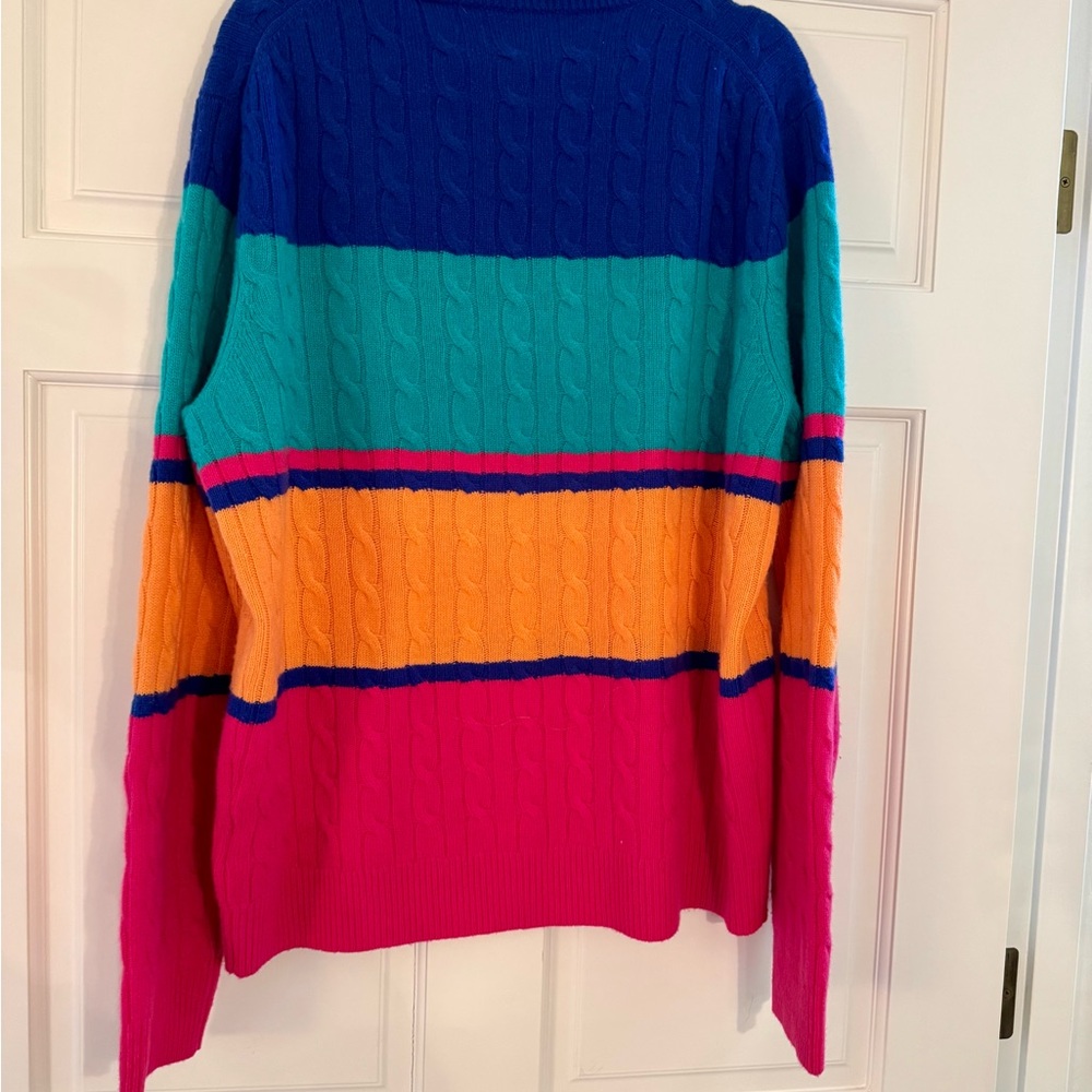 Colorful Striped Cable Knit Sweater - Picture 3 of 3